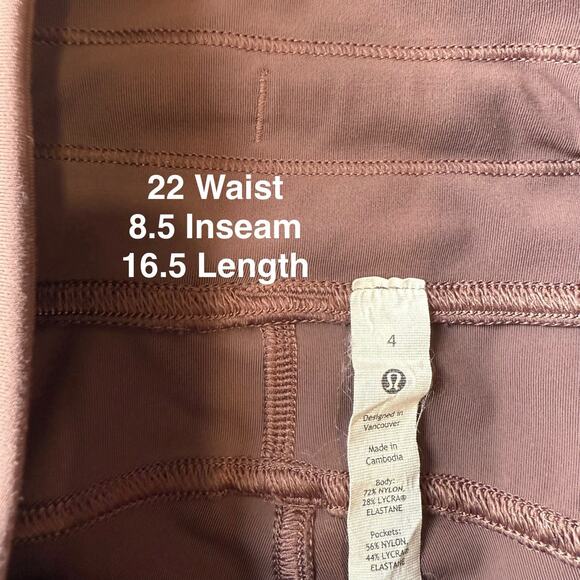 Lululemon Cargo Supper High Rise Hiking Shorts 4 Mauve Athleisure - Picture 4 of 6
